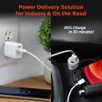 USB-C Power Delivery Bundle | 20W USB-C PD + 12W USB Fast Wall Charger and Fast Car Charger | White For Sale