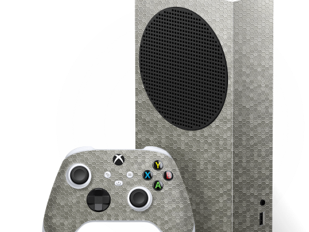 Xbox SERIES S LUXURIA SILVER HONEYCOMB 3D TEXTURED Skin Online Hot Sale