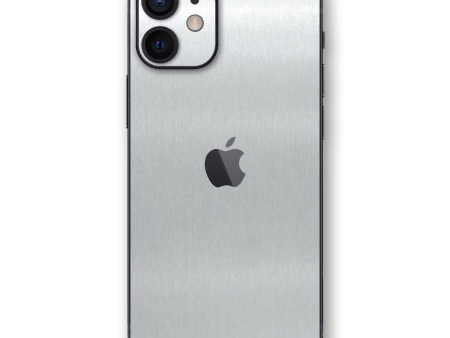 iPhone 12 MINI BRUSHED ALUMINIUM Metallic Skin Online Sale