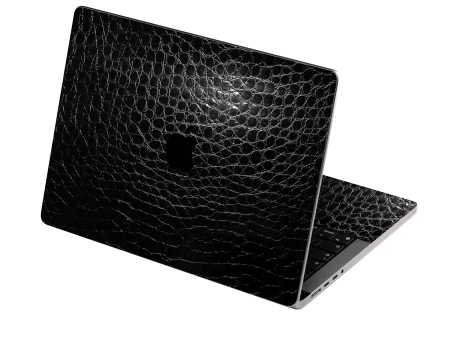 MacBook PRO 14  (2021) LUXURIA BLACK ALLIGATOR Leather Skin Sale