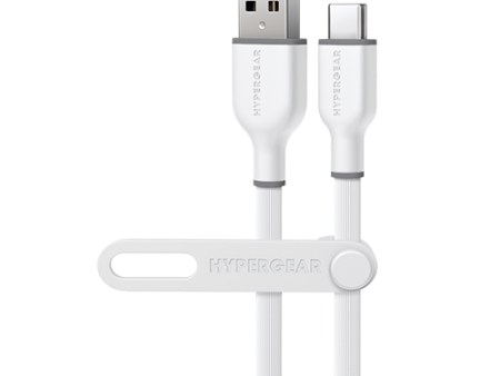 Flexi Pro USB to USB-C Soft-Touch Silicone Charge & Sync Cable | 10ft | White Supply