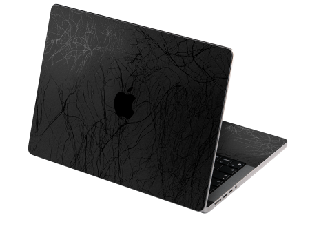 MacBook PRO 14  (2021) LUXURIA BLACK WEB Textured Skin For Cheap