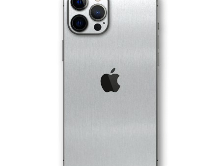 iPhone 12 Pro MAX BRUSHED ALUMINIUM Metallic Skin Online now