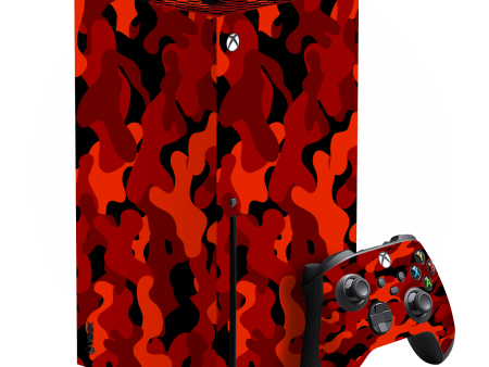 XBOX Series X SIGNATURE Fire CAMO Skin Sale