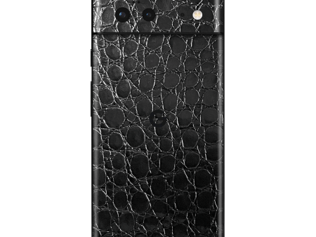 Google Pixel 6 LUXURIA BLACK ALLIGATOR Leather Skin For Discount