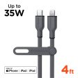 Flexi Pro USB-C to Lightning Soft-Touch Silicone Fast Charge Cable | 4ft | Gray Cheap