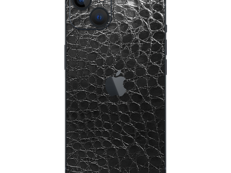 iPhone 14 Plus LUXURIA BLACK ALLIGATOR Leather Textured Skin Online now