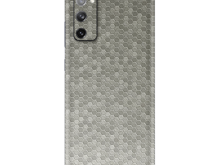 Samsung Galaxy S20 (FE) LUXURIA SILVER HONEYCOMB 3D TEXTURED Skin Fashion