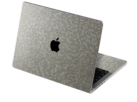 MacBook PRO 14  (2021) LUXURIA SILVER HONEYCOMB 3D TEXTURED Skin Discount