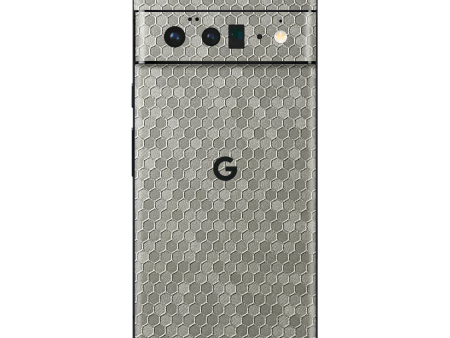 Google Pixel 6 PRO LUXURIA SILVER HONEYCOMB 3D TEXTURED Skin Supply