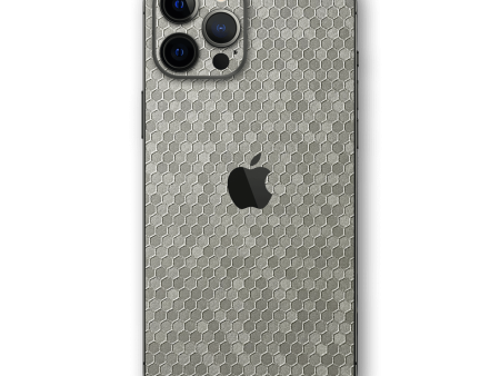 iPhone 12 PRO LUXURIA SILVER HONEYCOMB 3D TEXTURED Skin Online