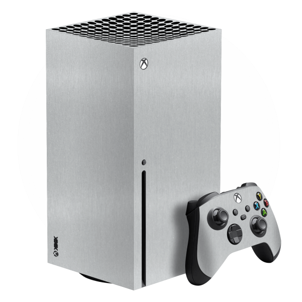 XBOX Series X BRUSHED ALUMINIUM Metallic Skin For Cheap