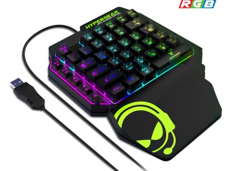 HyperGear KeyVictory One-Handed Gaming Keypad Black Hot on Sale