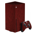 XBOX Series X LUXURIA Scarlet Satin Wood Skin For Sale