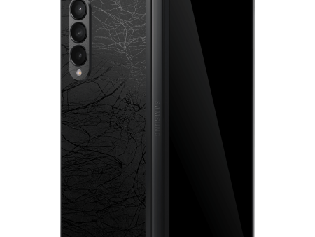 Samsung Galaxy Z FOLD 3 LUXURIA BLACK WEB Textured Skin Online