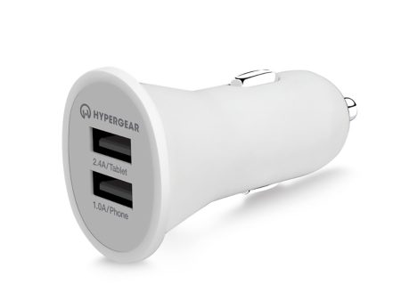 12W Dual USB Mini Car Charger | White Discount