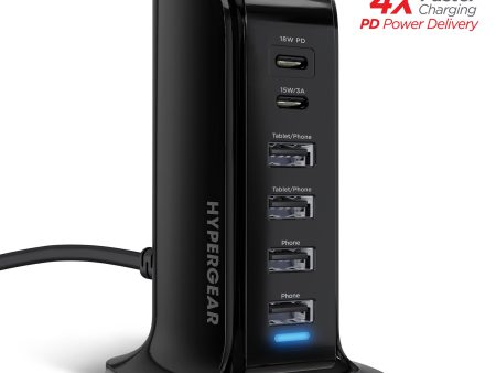 Power Tower 42W High-Speed Charging Station | Black Discount