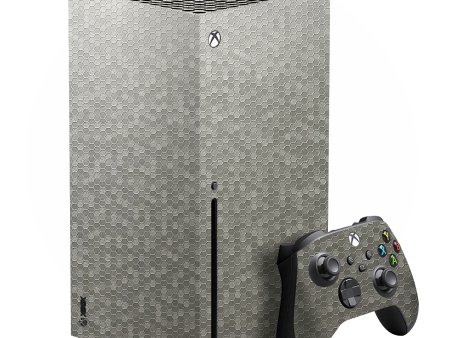 XBOX Series X LUXURIA SILVER HONEYCOMB 3D TEXTURED Skin Discount