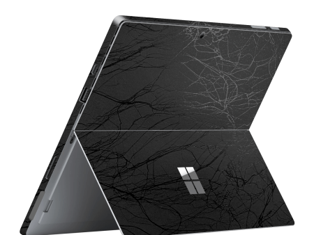 Microsoft Surface Pro 7 LUXURIA BLACK WEB Textured Skin For Sale