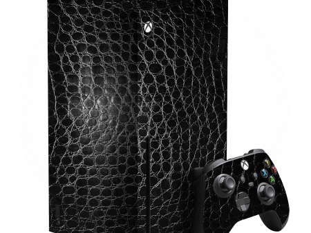 XBOX Series X LUXURIA BLACK ALLIGATOR Leather Skin Supply