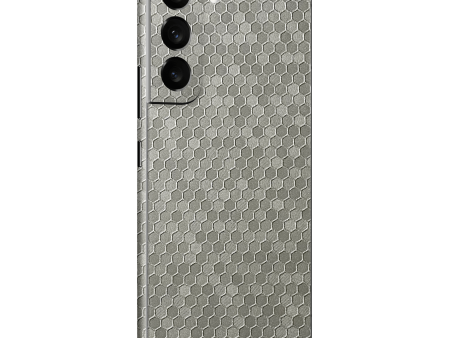 Samsung Galaxy S22+ PLUS LUXURIA 3D TEXTURED SILVER HONEYCOMB Skin For Discount