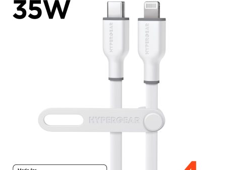 Flexi Pro USB-C to Lightning Soft-Touch Silicone Fast Charge Cable | 4ft | White For Cheap