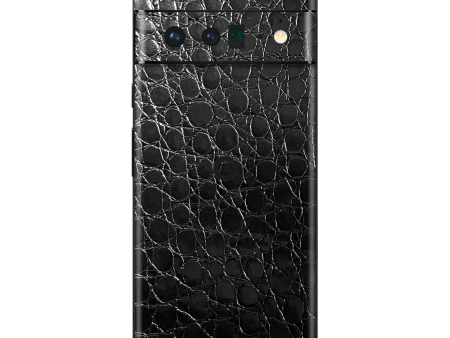 Google Pixel 6 PRO LUXURIA BLACK ALLIGATOR Leather Skin Discount