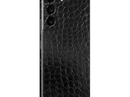 Samsung Galaxy S22+ PLUS LUXURIA BLACK ALLIGATOR LEATHER Skin Online Sale