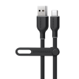 Flexi Pro USB to USB-C Soft-Touch Silicone Charge & Sync Cable | 6ft | Black Fashion