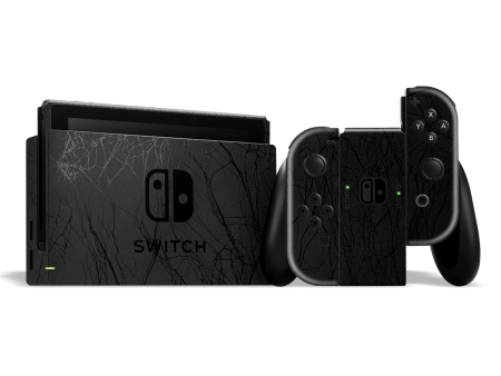 Nintendo SWITCH LUXURIA BLACK WEB Textured Skin For Cheap