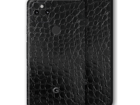 Google Pixel 5 LUXURIA BLACK ALLIGATOR Leather Skin Discount