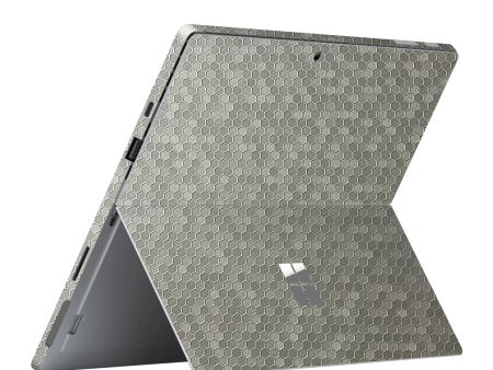 Microsoft Surface Pro 7 LUXURIA SILVER HONEYCOMB 3D TEXTURED Skin For Discount