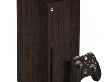 XBOX Series X LUXURIA Textured DARK WALNUT Skin For Discount