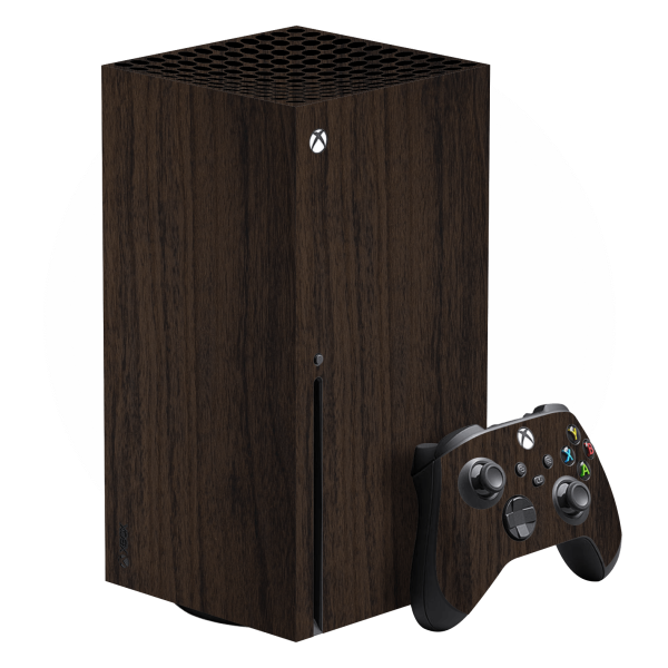 XBOX Series X LUXURIA Textured DARK WALNUT Skin For Discount