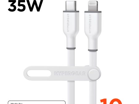 Flexi Pro USB-C to Lightning Soft-Touch Silicone Fast Charge Cable | 10ft | White Sale