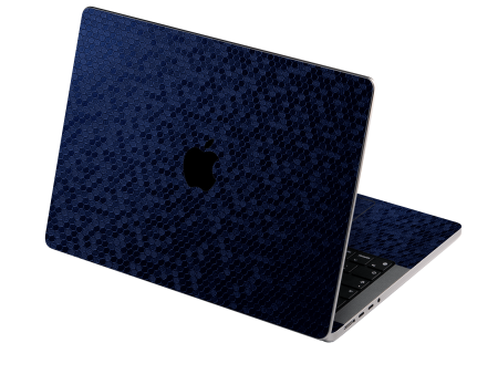 MacBook PRO 16” (2024, M4) LUXURIA Navy Blue HONEYCOMB 3D TEXTURED Skin For Cheap