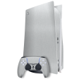 PlayStation 5 (PS5) DISC Edition BRUSHED ALUMINIUM Metallic Skin Hot on Sale